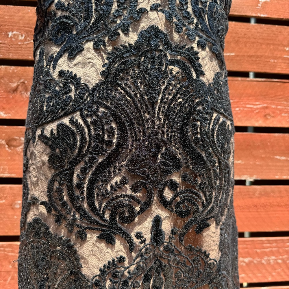 Free People Night Shimmers Black Lace & Sequin Mini Dress - Picture 6 of 10